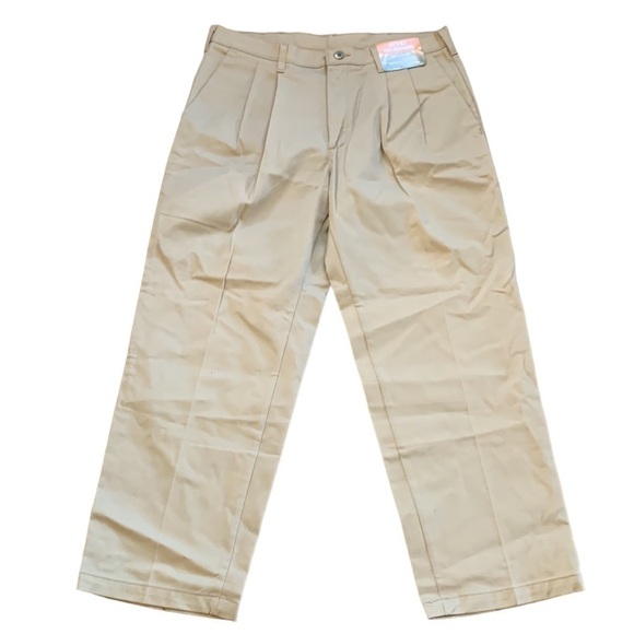 Wrangler Classic Fit Tan Khaki Chino Wrinkle Free Pants Size 34x29 - Picture 1 of 9